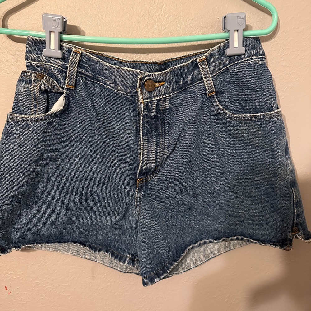 No Boundaries Blue Jean Shorts Distressed Cutoff
